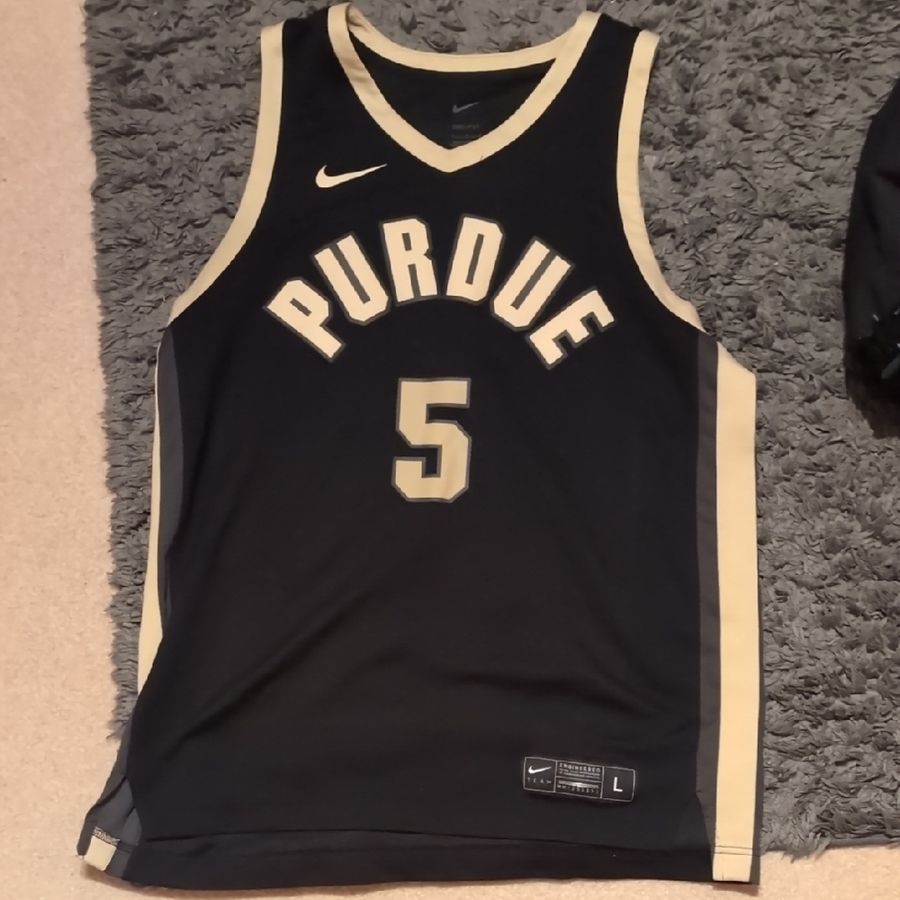 Nike Black and Old Gold Purdue Jersey